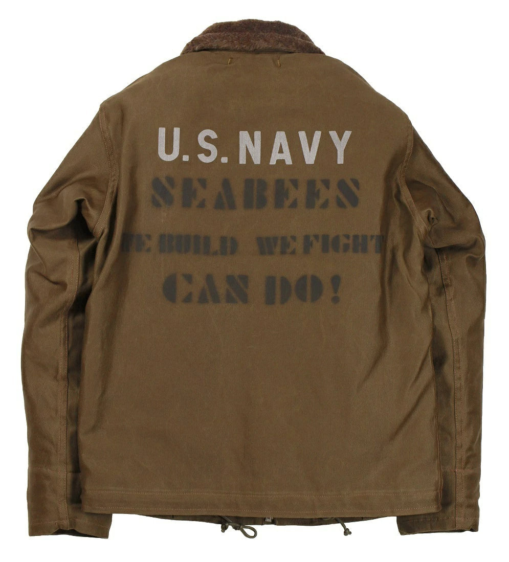 FREEWHEELERS NAVY DEPARTMENT JACKET DECK ZIP TYPE N-1 "Construction Battalion"